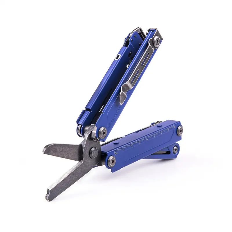 NexTorch Pioneer MT20 MultiTool Blue - 15 Tools New Version with Glass Breaker
