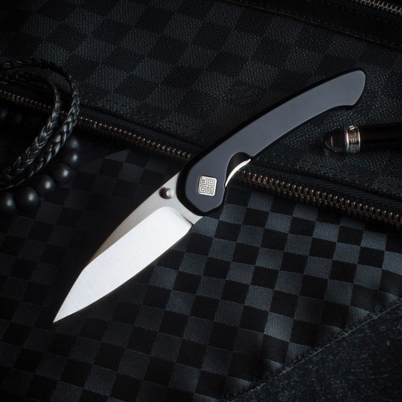 Ocaso Knives Seaton Mini Pocket Knife - 2.38" Blade Black PVD Coated Stainless Steel Handle
