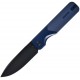 Oknife Duron Folding Knife - 3.5" Black PVD Coated Nitro-V Blade Navy Blue OAL Super Aluminum Handle