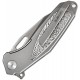 OKnife Freeze 5L Titanium Pocket Knife - 2.63" Bohler M390 Stainless Steel Blade Grey Hammered Titanium Handle
