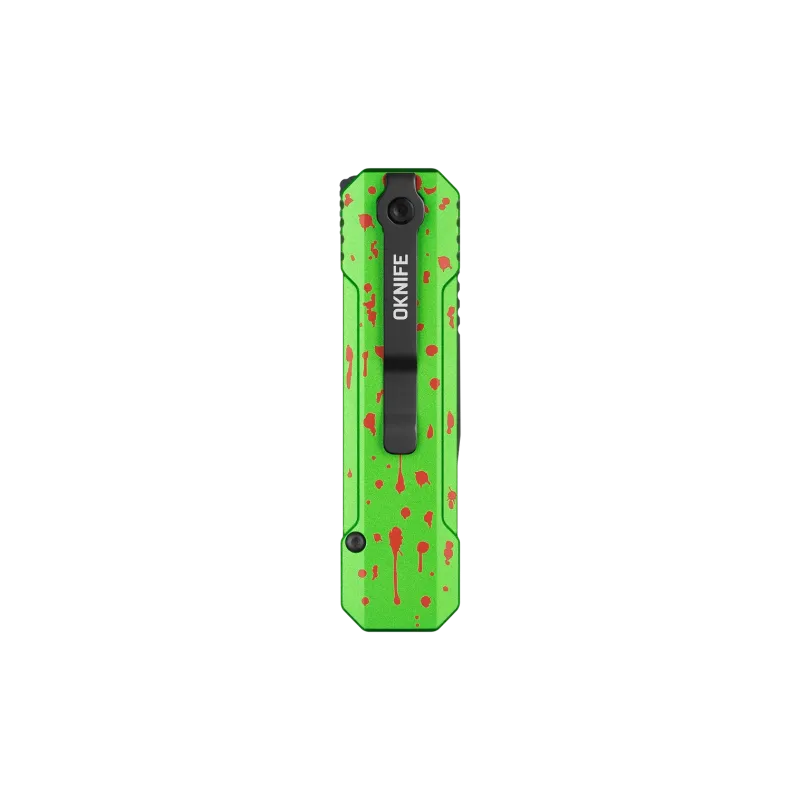 OKnife Zombie LK Button Lock Folding Knife with Integrated Rechargeable 400 Lumen White Torch - 2.5" D2 Steel Blade Cyclaire Knives and Tools