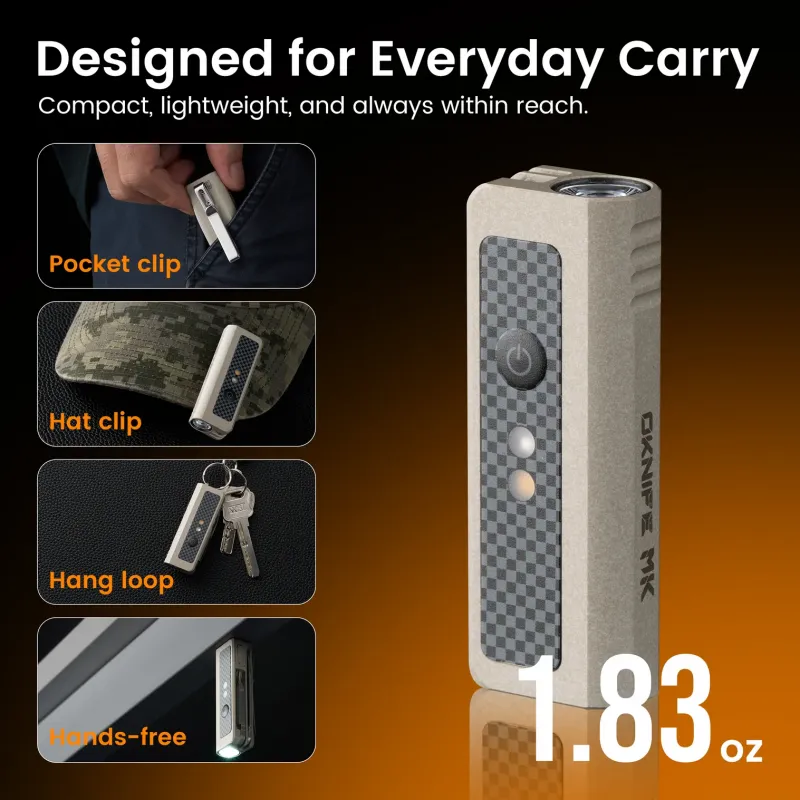 Oknife MK UK EDC 3-in-1 EDC Utility Tool - Torch, Pocket Knife and Screwdriver - Desert Cyclaire Knives and Tools