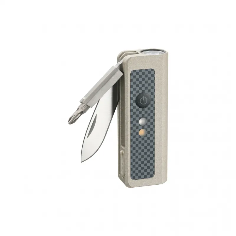 Oknife MK UK EDC 3-in-1 EDC Utility Tool - Torch, Pocket Knife and Screwdriver - Desert Cyclaire Knives and Tools