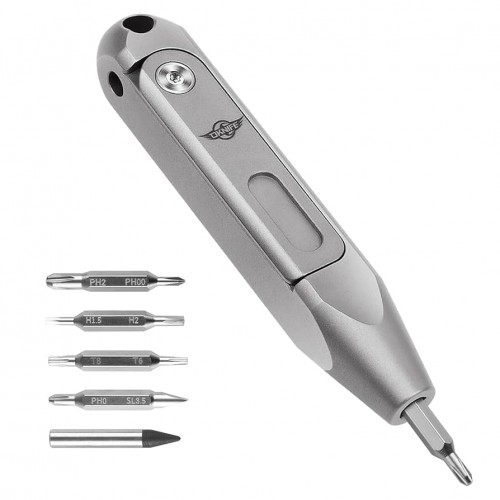 Oknife Otacle D1 Lite Pocket Tool - 8 Sizes of Hex Bits Grey