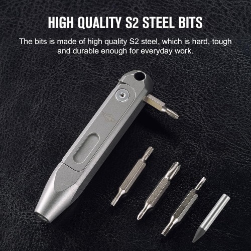 Oknife Otacle D1 Lite Pocket Tool - 8 Sizes of Hex Bits Grey