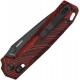 Oknife Rubato Rail Lock Folding Knife - 3.5" 154CM Black Tactical Tanto Blade Red G10 G-Mascus Handle