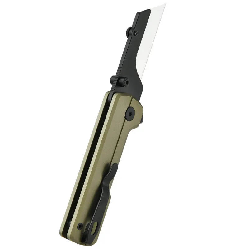 OKnife Otacle U1 Ultra Olive Green Super Aluminum Pocket Folding Utility Knife with Ceramic Blade