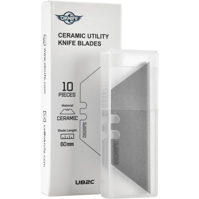 OKnife Ceramic Utility Blades Black - Pack of 10