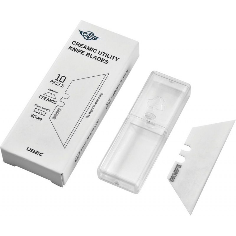 OKnife Ceramic Utility Blades White - Pack of 10