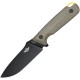 Oknife Fortitude 2 Fixed Blade Knife  - 4" Black CPM-S35VN Stainless Blade Green Micarta Handle