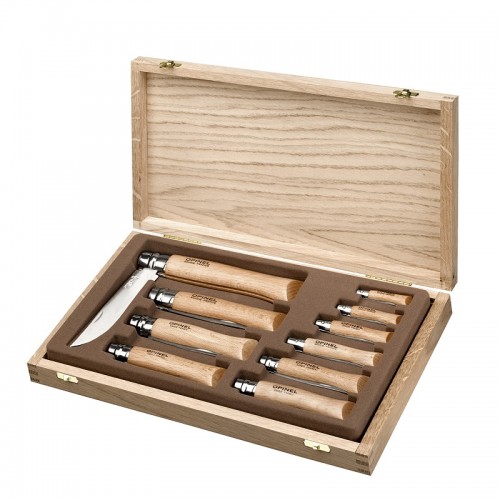 Opinel Limited Edition Collection Box of 10 Traditional Knives  - Stainless Steel