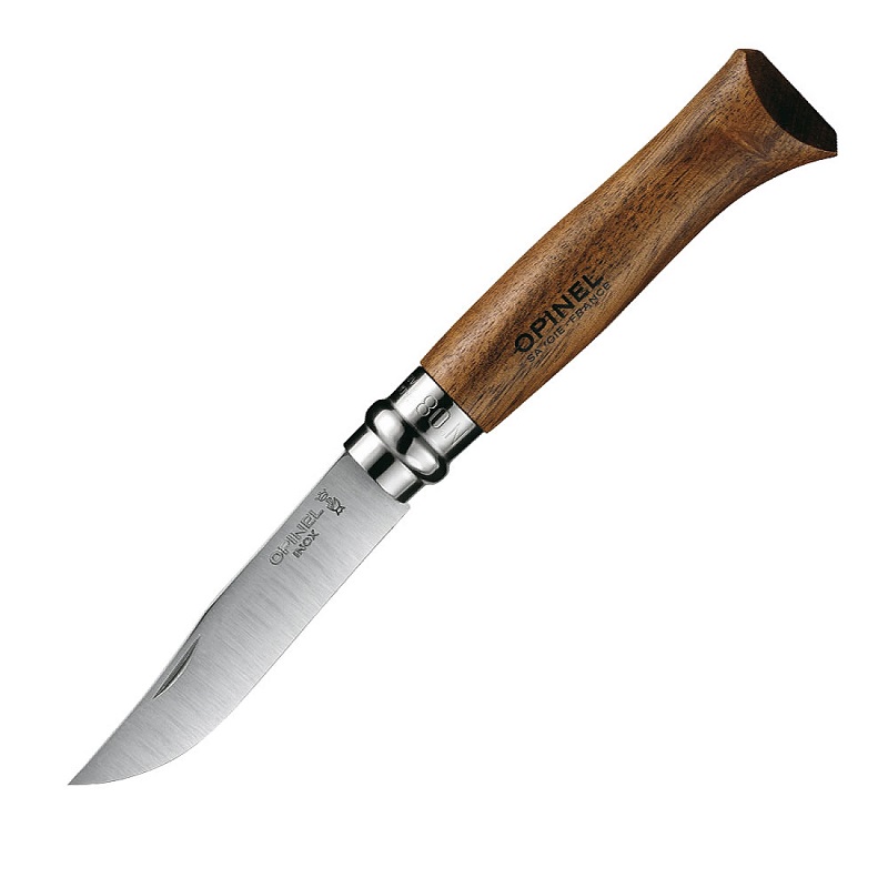 Opinel No.8 Walnut Pocket Knife - 3.34" Blade