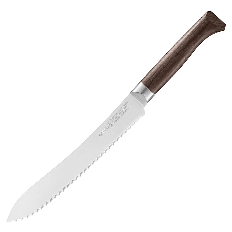 Opinel Les Forges 1890 Bread Knife - Beech Handle - 21cm Stainless Steel Blade