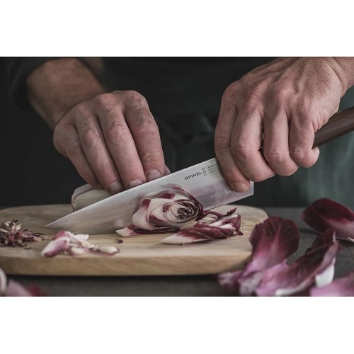 Opinel Les Forges 1890 Small Chef Knife - 6.69" Stainless Steel Blade Beechwood Handle