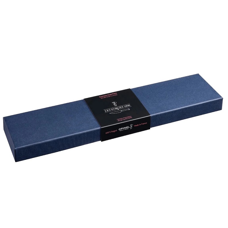 Opinel Les Forges 1890 Small Chef Knife - Beech Handle - 17cm Stainless Steel Blade