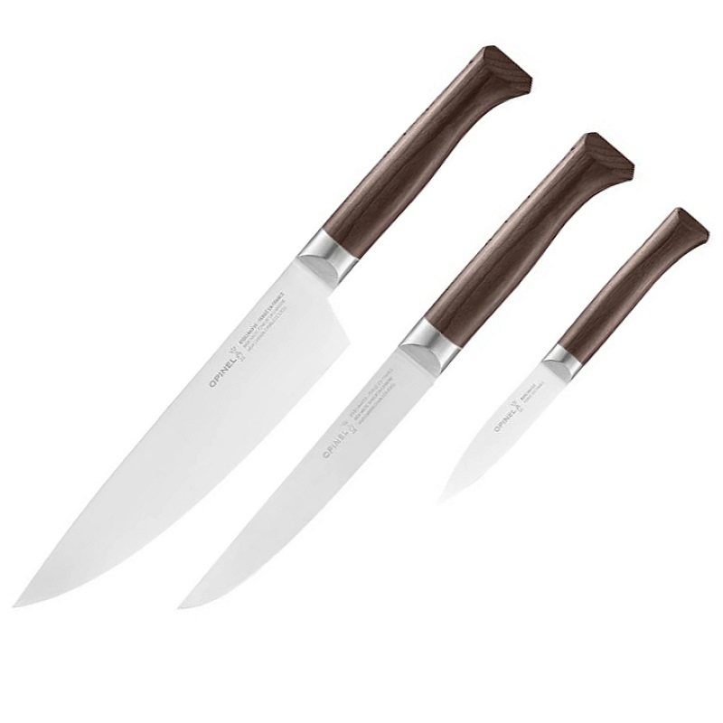 Opinel Les Forges 1890 Trio Professional Knife Set - Paring, Chef and Carving Knives
