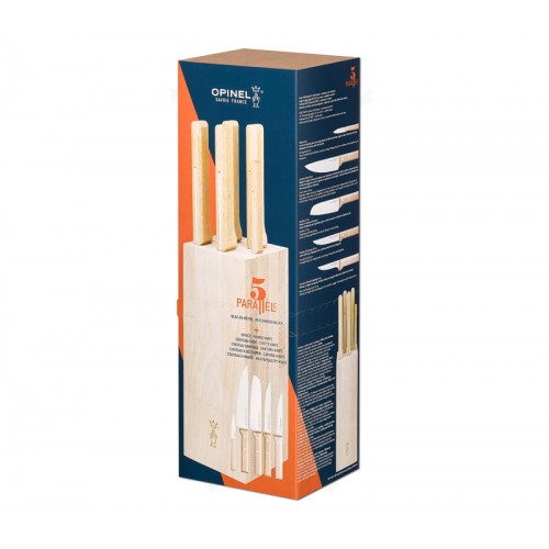 Opinel Parallele 5pc Meat Knife Block Set