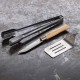Opinel 3 Piece Premium Barbecue Set - Folding Knife, Spatula and XL Tongs