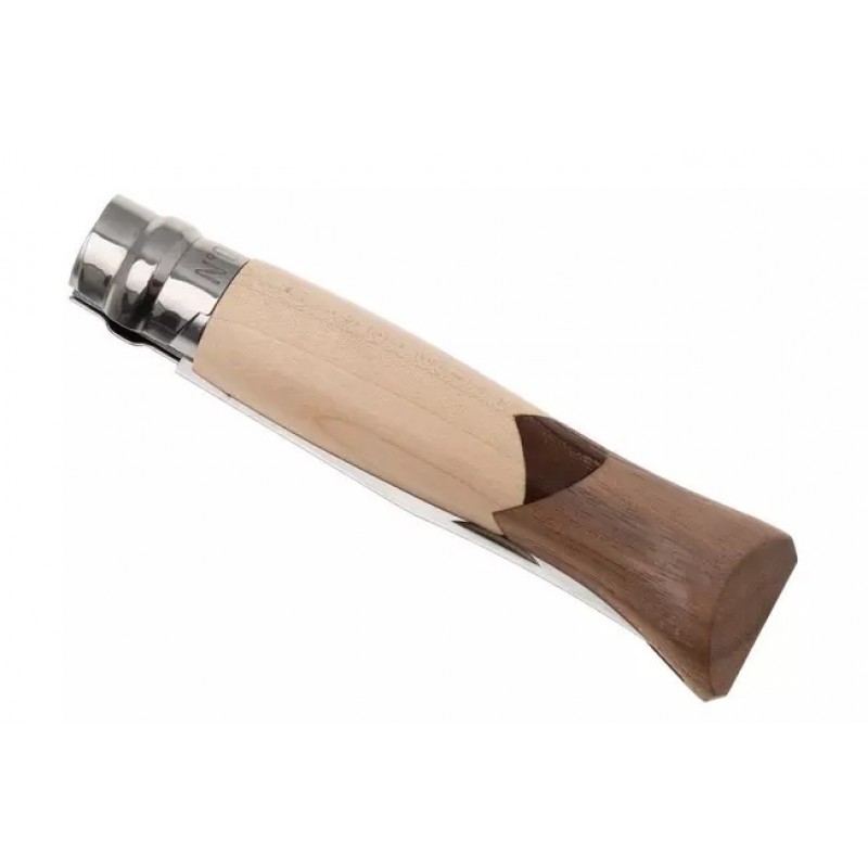 Opinel No.9 Cime Limited Edition Folding Knife - 3.5" 12C27 Blade Black Walnut, Ash, and Sycamore Maple Wood Handle