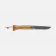 Opinel Neo6 Opiflex UK EDC Folding Knife - 2.75" Black Stainless Steel Rounded Tip Blade Oak Wood Handle