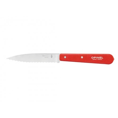 Opinel No.113 Serrated Kitchen Knife Red