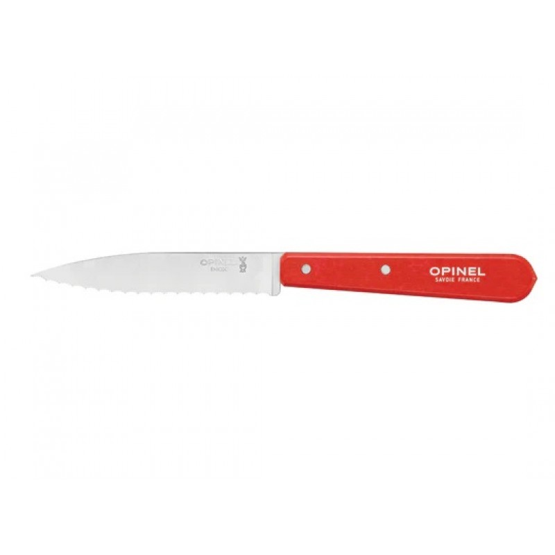 Opinel No.113 Serrated Kitchen Knife Red