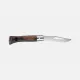 Opinel Neo7 Alpine Linden Folding Knife - 3.2" Serrated Stainless Steel Blade Polypropylene and Cork Dark Brown Handle Cyclaire Knives and Tools