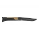 Opinel No.8 Horizon Knife Mustard - 3.14" Black Stainless Steel Blade Mustard Brown and Black Handle with Whistle Cyclaire Knives and Tools