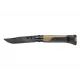 Opinel No.8 Horizon Knife Mustard - 3.14" Black Stainless Steel Blade Mustard Brown and Black Handle with Whistle Cyclaire Knives and Tools