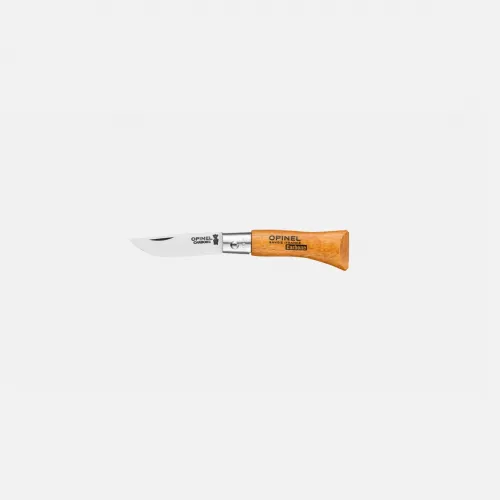 Opinel No.2 UK EDC Folding Pocket Knife - 1.37" Carbon Blade Beechwood Handle