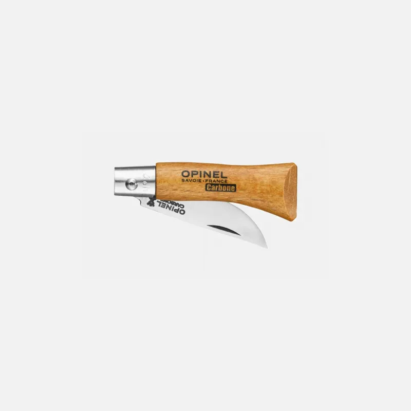 Opinel No.2 UK EDC Folding Pocket Knife - 1.37" Carbon Blade Beechwood Handle Cyclaire Knives and Tools