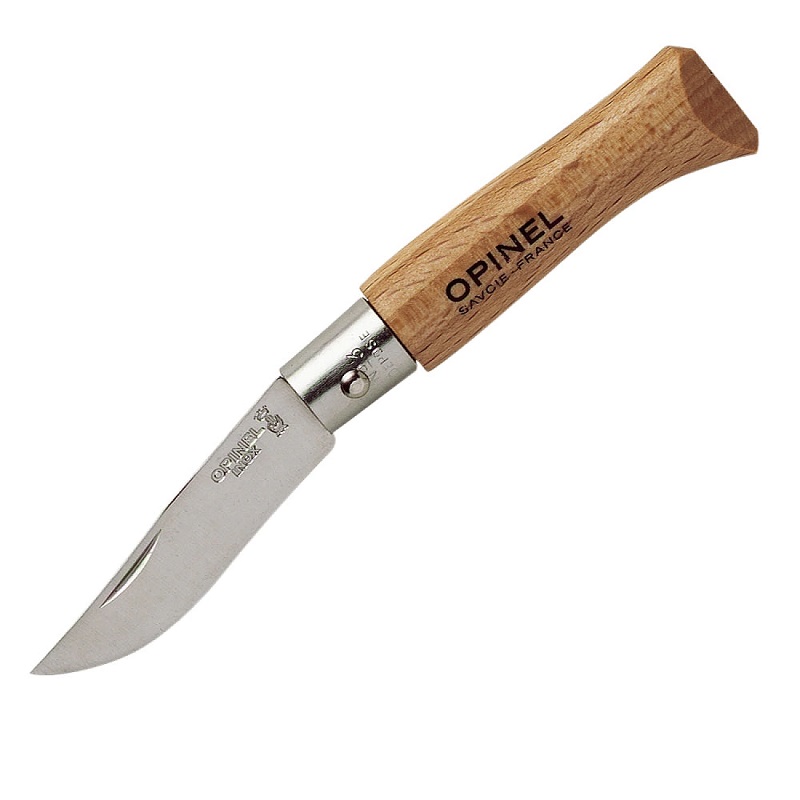 Opinel No.3 UK EDC Pocket Knife - 1.57" Stainless Steel Blade Beechwood Handle