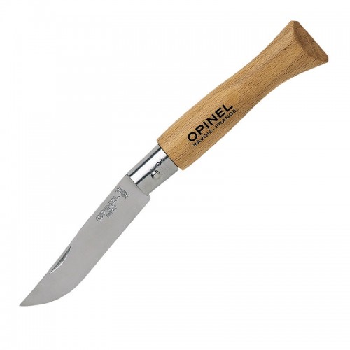 Opinel No.5 UK EDC Pocket Knife - 2.63" Stainless Steel Blade Beechwood Handle