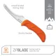 Outdoor Edge Zip Blade 4" Gutting Blade Orange Handle Black Nylon Sheath