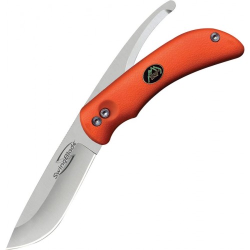 Outdoor Edge SwingBlade SwingBlaze Hunting Knife Skinning and Gutting Blade Orange Handle 
