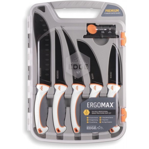 Outdoor Edge ErgoMax 6 Piece Professional Grade Processing Knife Set