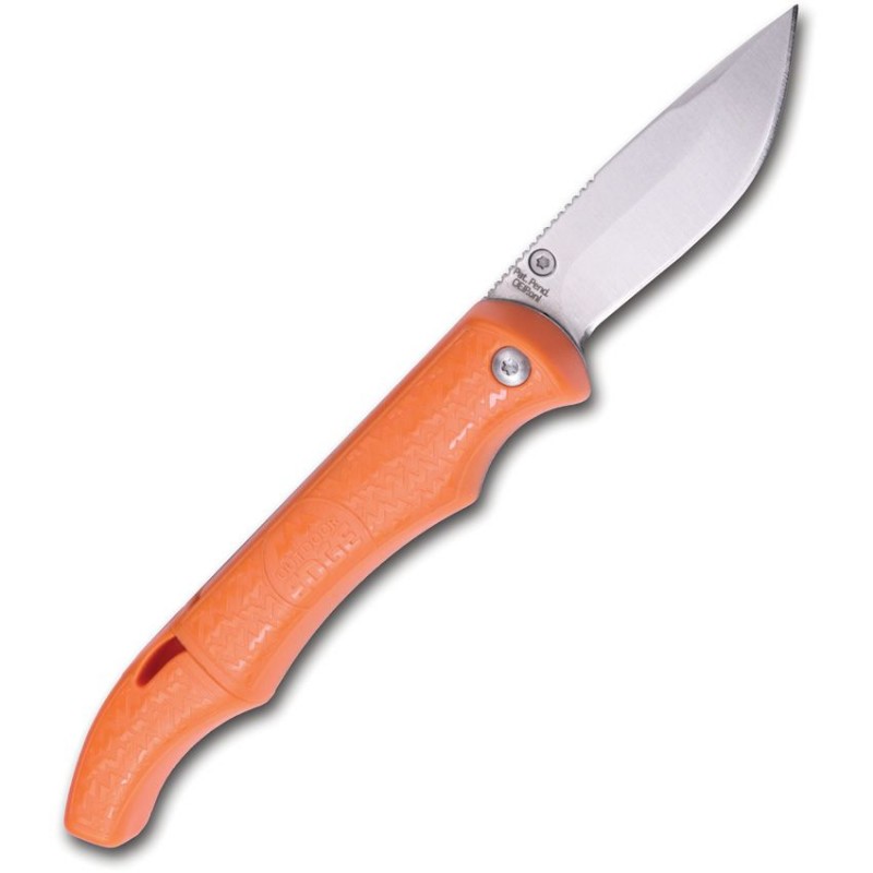 Outdoor Edge Ignitro Firestarter Folding Knife 2.3" Blade Orange Handle