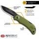 Outdoor Edge Razor Mini Lockback Knife Orange - 2.2" Replaceable Black Coated 420J2 DP Blade OD Green ABS Handle