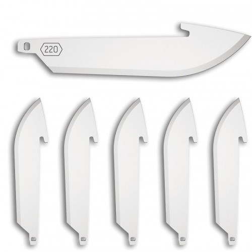 Outdoor Edge 2.2" Drop Point Replacement Blades 6 Pack Stainless Steel