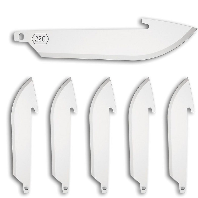 Outdoor Edge 2.2" Drop Point Replacement Blades 6 Pack Stainless Steel