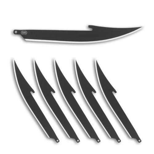 Outdoor Edge 5" Replacement Boning and Filleting Blades 6 Pack Black Oxide