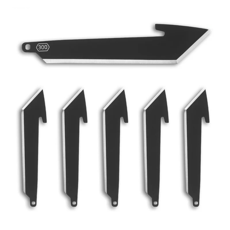 Outdoor Edge 3" Replacement Tanto Blades 6 Pack Black Oxide
