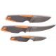 Outdoor Edge Vantex Hunting Knife Set - 3 Knives, Sharpener and Knife Roll