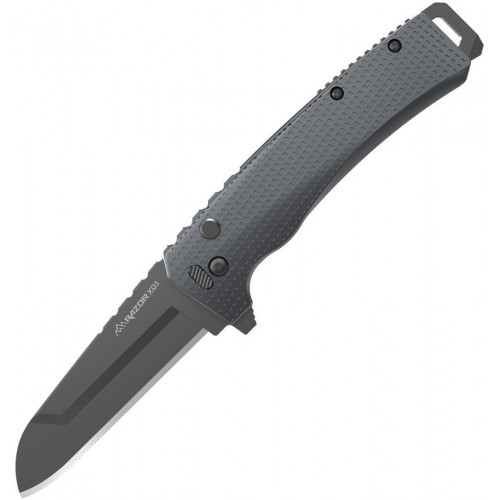 Outdoor Edge Razor XD3 Folding Knife - 3" Blade Grey Aluminum Handle inc 5 Blades