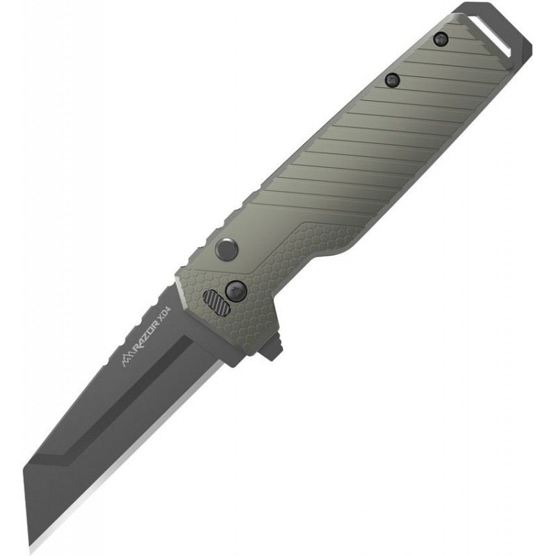 Outdoor Edge Razor XD4 Folding Knife - 3" Blade Green Aluminum Handle inc 5 Blades
