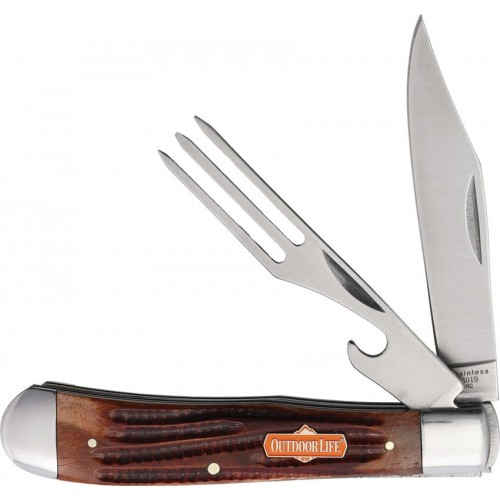Outdoor Life Lunchbox Folder - Camping Knife and Fork Set