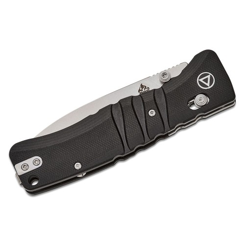 QSP Ripley Glyde Folding Knife - 3.5" 14C28N Blade Milled Black G10 Handle