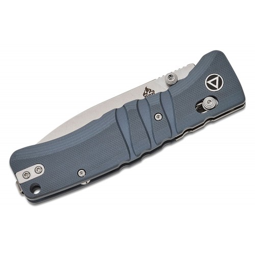 QSP Ripley Glyde Folding Knife - 3.5" 14C28N Blade Milled Grey G10 Handle