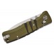QSP Ripley Glyde Folding Knife - 3.5" 14C28N Blade Milled OD GReen G10 Handle