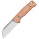 QSP Baby Penguin Fixed Blade Knife - 2.53" 14C28N Two-Tone Satin Sheepsfoot Blade Copper Foil Handle